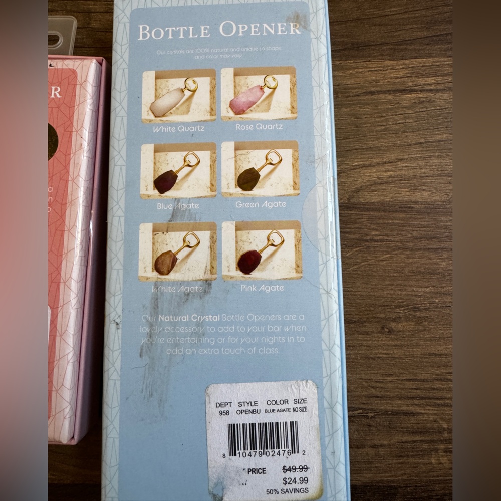 Crystal bottle stopper and wine opener - Picture 2 of 5